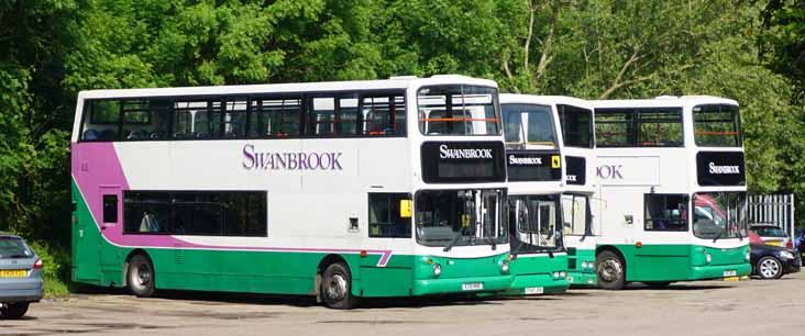 Swanbrook Dennis Tridents Alexander ALX400 X315NNO & V167MEV and East Lancs T747JPO